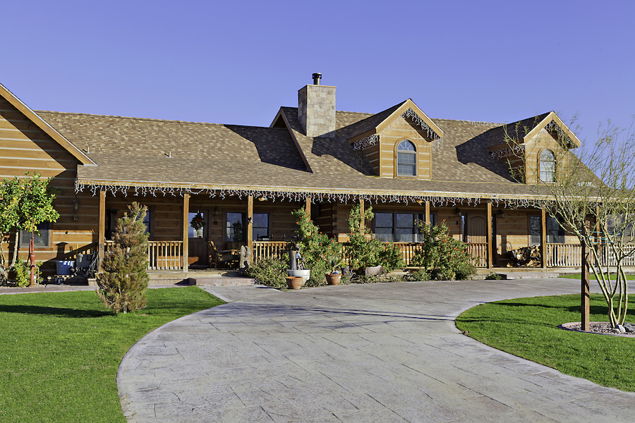 Entrance to a ranch home exterior