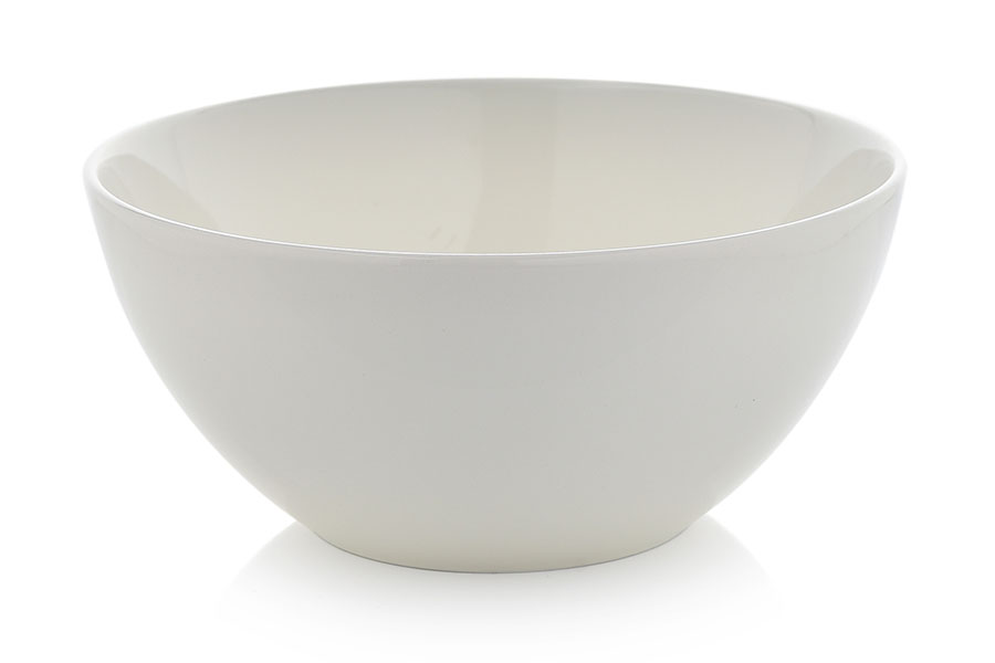 White bowl isolated on white background